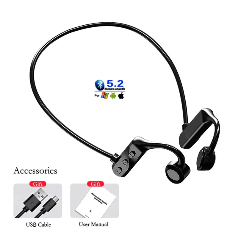 

Bone Conduction Headphones Bluetooth Earphones Sport Earbuds With Mic Headphones For All Bluetooth-compatible Smart Device Phone