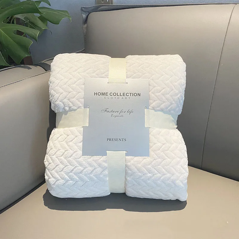 Коралловое Флисовое одеяло с рисунком ушей пшеницы утолщенное однослойное и