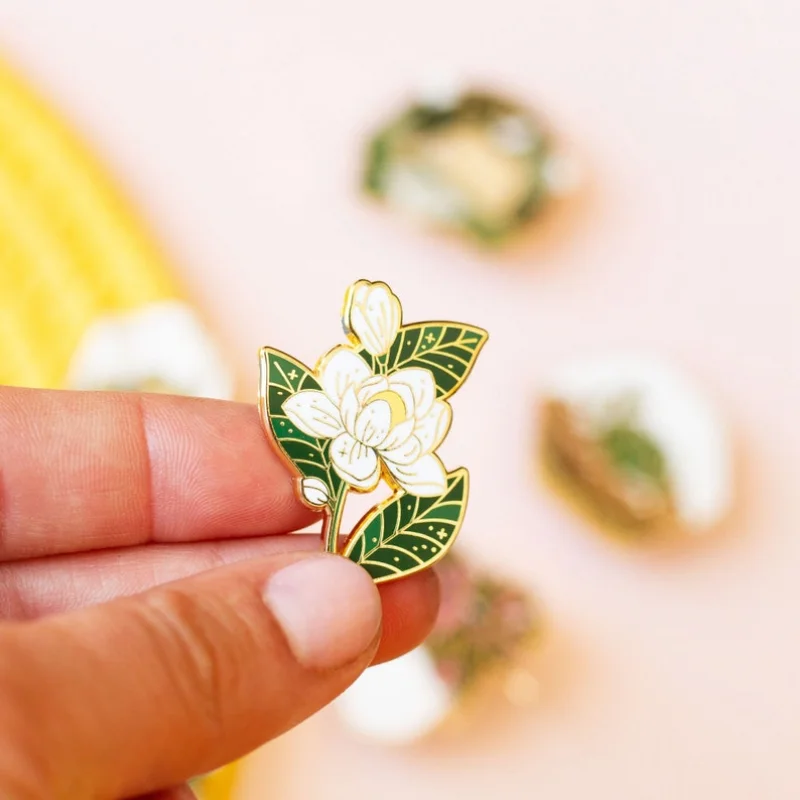 

Southern Magnolia Enamel Pin | Houseplant Floral