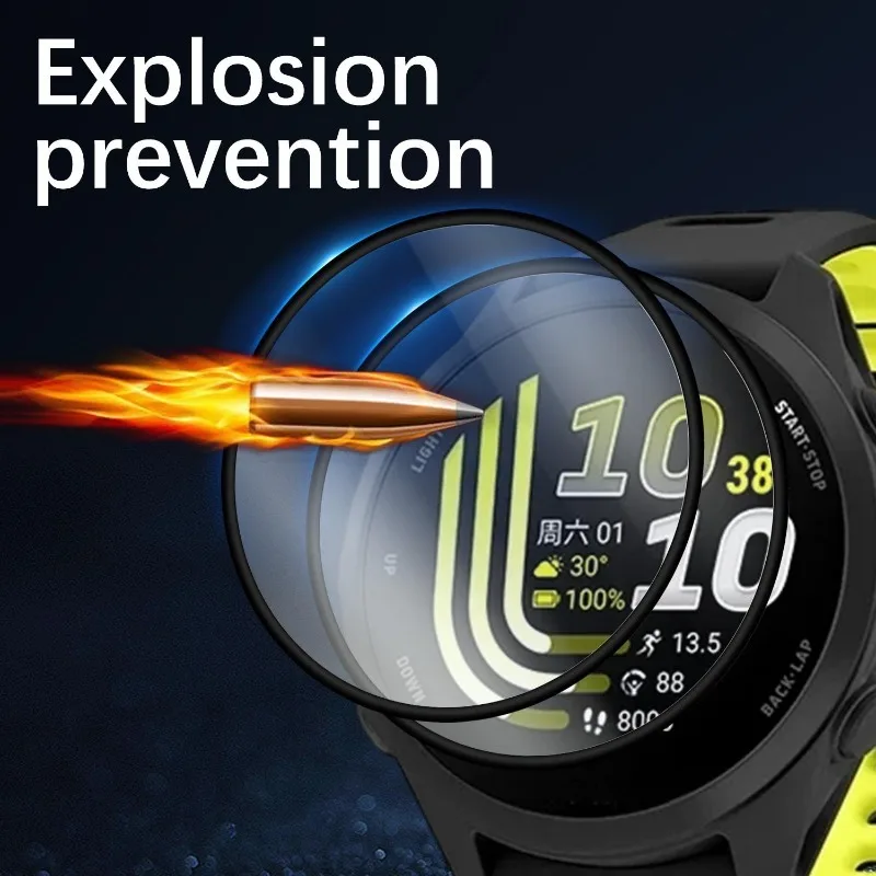 Фото Защитная пленка для экрана с 3D-изогнутой поверхностью для Garmin Forerunner 70/170, защита от царапин, HD, полное покрытие, защитная пленка для экрана Forerunner 170/70 №4