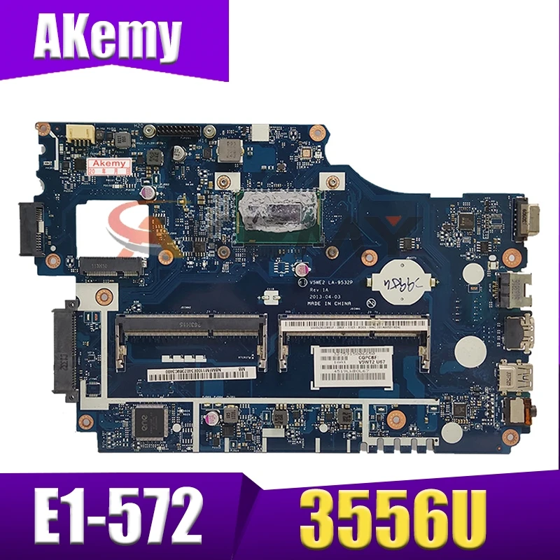 

Akemy Laptop motherboard For ACER Aspire E1-572 Pentium 3556U Mainboard LA-9532P SR1E3 DDR3