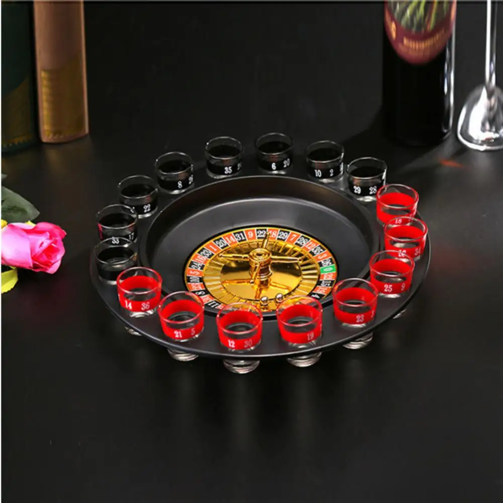 

Hot Wine Glasses And Tables 16 Shots Drinking Funny Tool Russian Roulette Cup Turntable Ktv Party Games Russian Test Game 2023