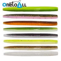 onetoall 5 pcs 100mm 6 5g stick bass lure artificial bait senko worm soft silicone artificial earthworm plastic swimbait tackle