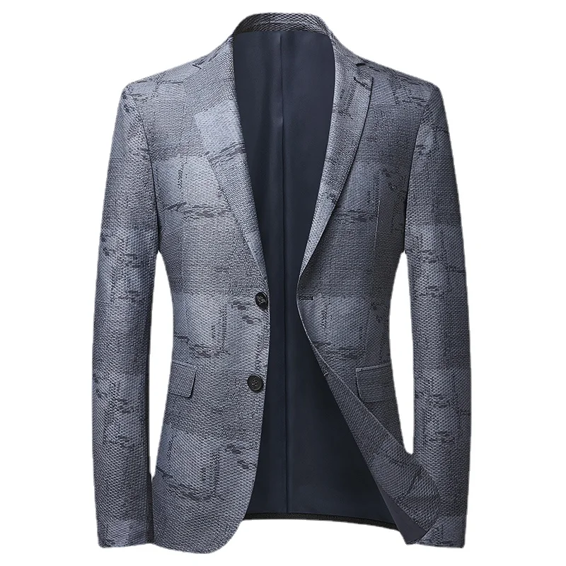 

2023 Fashion Men Clothing Luxury Designer Mens Blazer Business Formal Wear Print Jacket Stylish Fancy Brand Males Suits Blazers