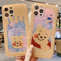 disney winnie the pooh phone case for iphone 13 11 12 pro max xs xr x 8 7 plus se 2 camera protections back cover