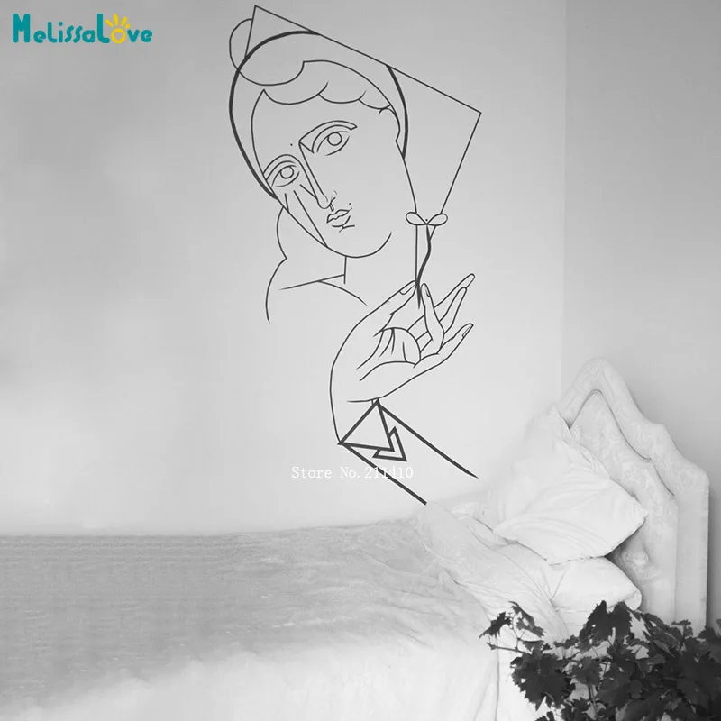 Наклейки на стену большого размера рисование роспись Йога школа медитация