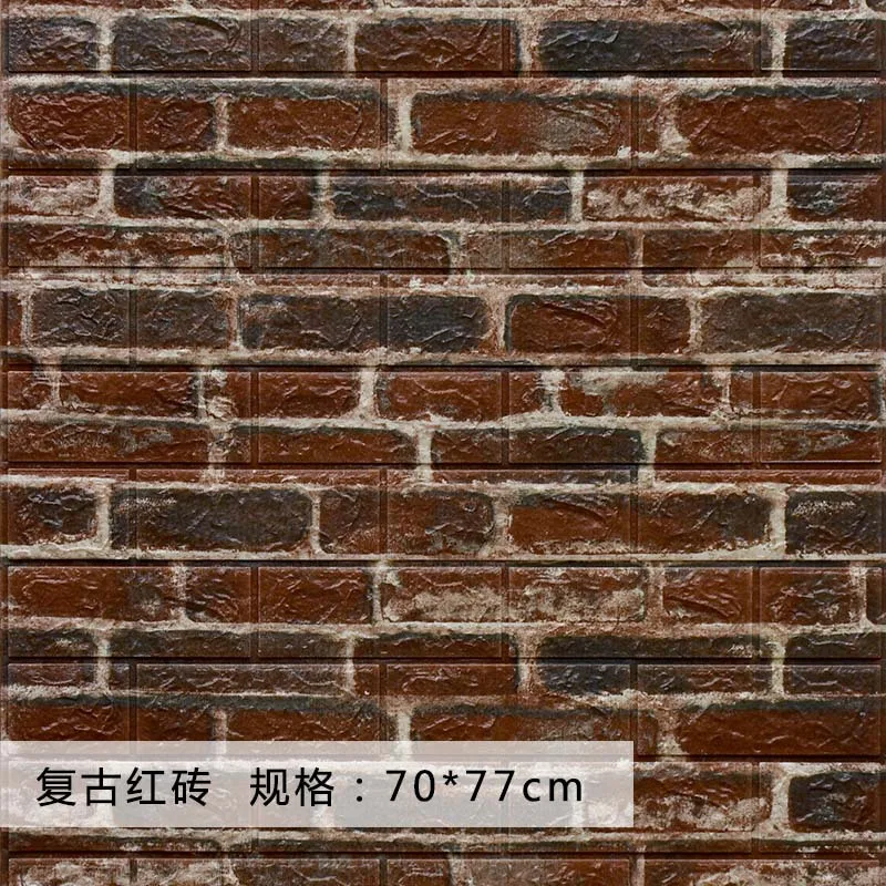 

10pcs Wall Stickers Self Adhesive Foam Decor DIY 3D Brick Wallpaper For TV Background Kids Living Room Waterproof Wall Sticker
