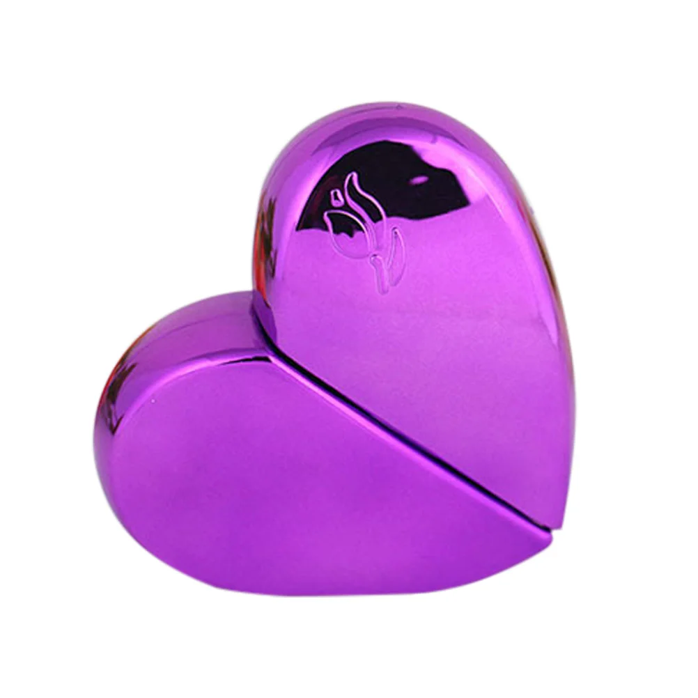 

25ML Heart-shaped Portable Spray Bottle Metal Shell Refillable Empty Perfume Atomizer (Purple)