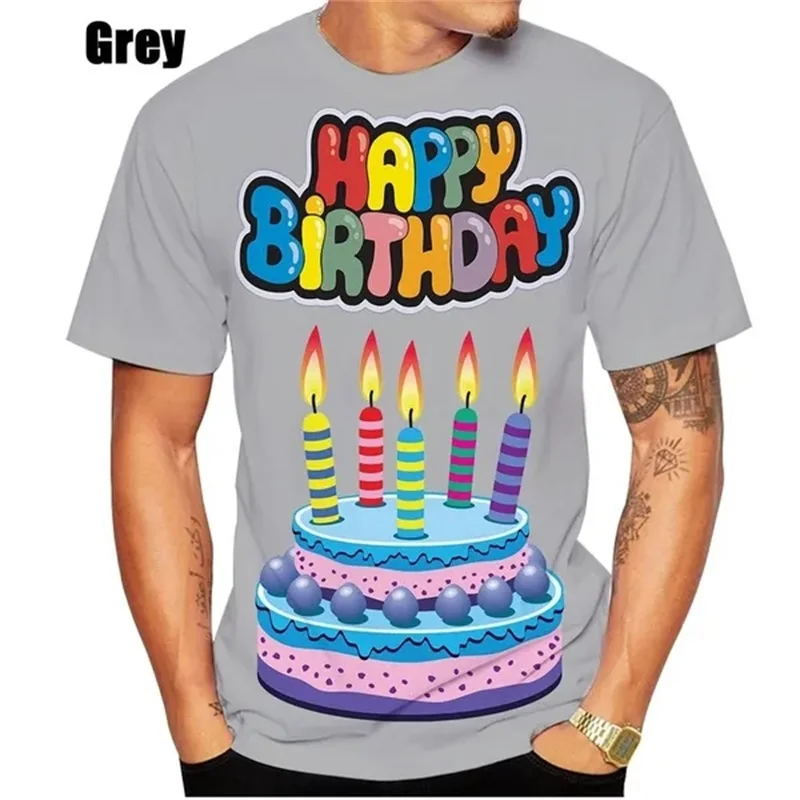 Футболка Мужская/женская с коротким рукавом круглым вырезом и 3D-принтом торта на