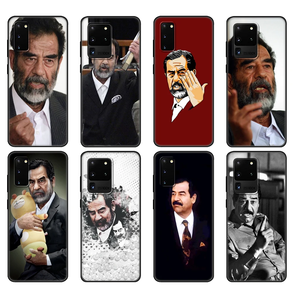 

Черный чехол из ТПУ для Samsung galaxy S20 /S20 PLUS/S20 ultra/S20 + /S20FE, задняя крышка с Саддамом Хуссейном, Ираком, арабским