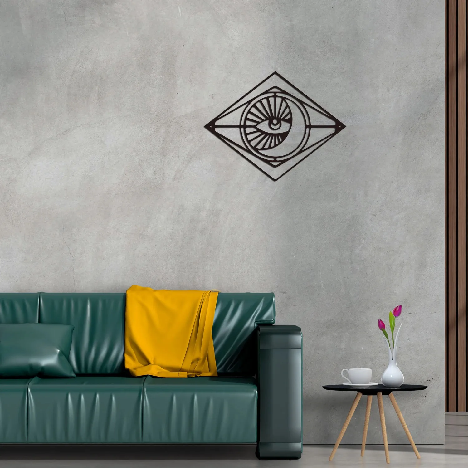 Металлический Настенный Рисунок Луна И Глаз Цельный Подвесной Декоративный Знак