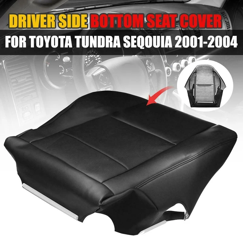 

Car Driver Side Bottom Seat Cover PU Leather Replacement for Toyota Sequoia 2001 2002 2003 2004 Black