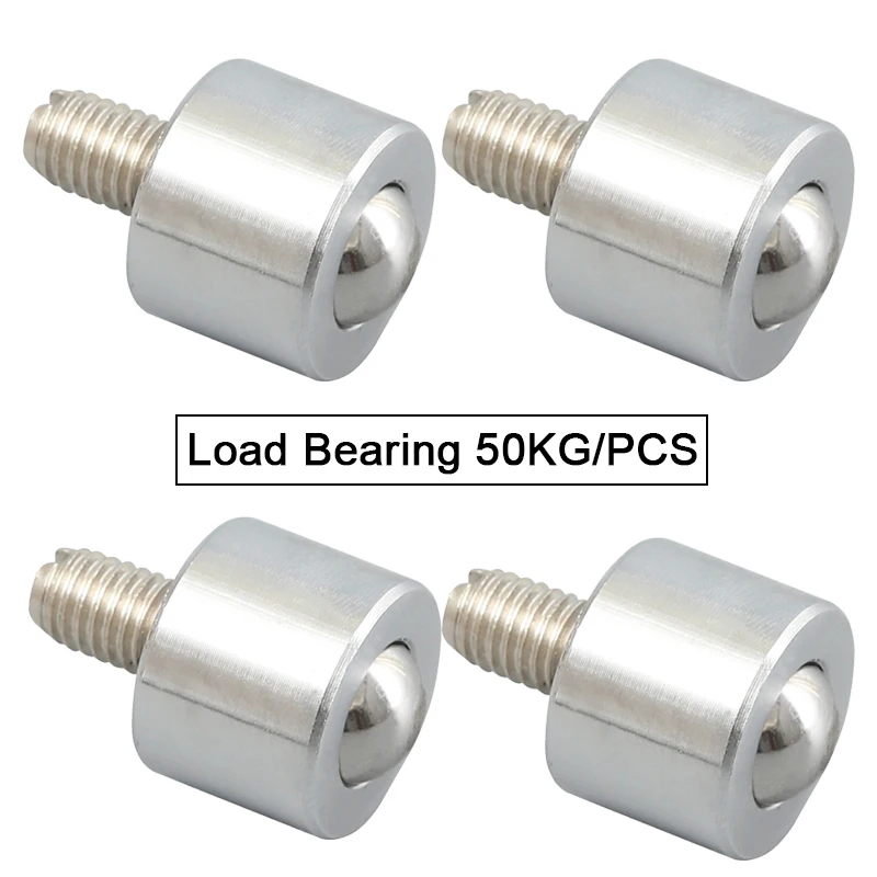 

10PCS Precision Conveying Universal Ball Wheels Ball Bearing Bull Eye Wheels Casters Industry Conveyor Casters Loading 50KG/PCS