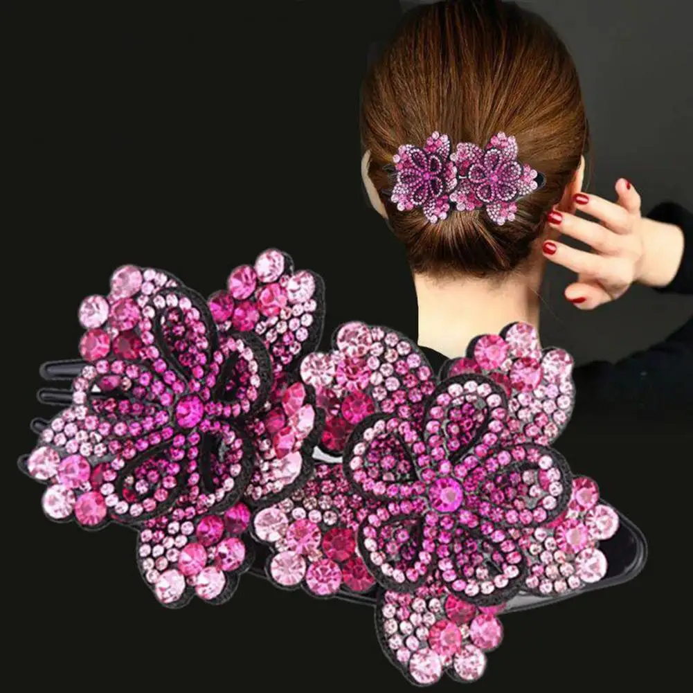 

Hair Clip Vintage Style Elegant Hollow Out Women Rhinestone Hair Clips Hair Accessories