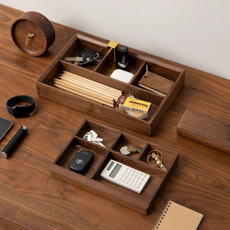 

Solid wood entrance key storage tray desktop stationery organizer entry living room coffee table sundry storage box
