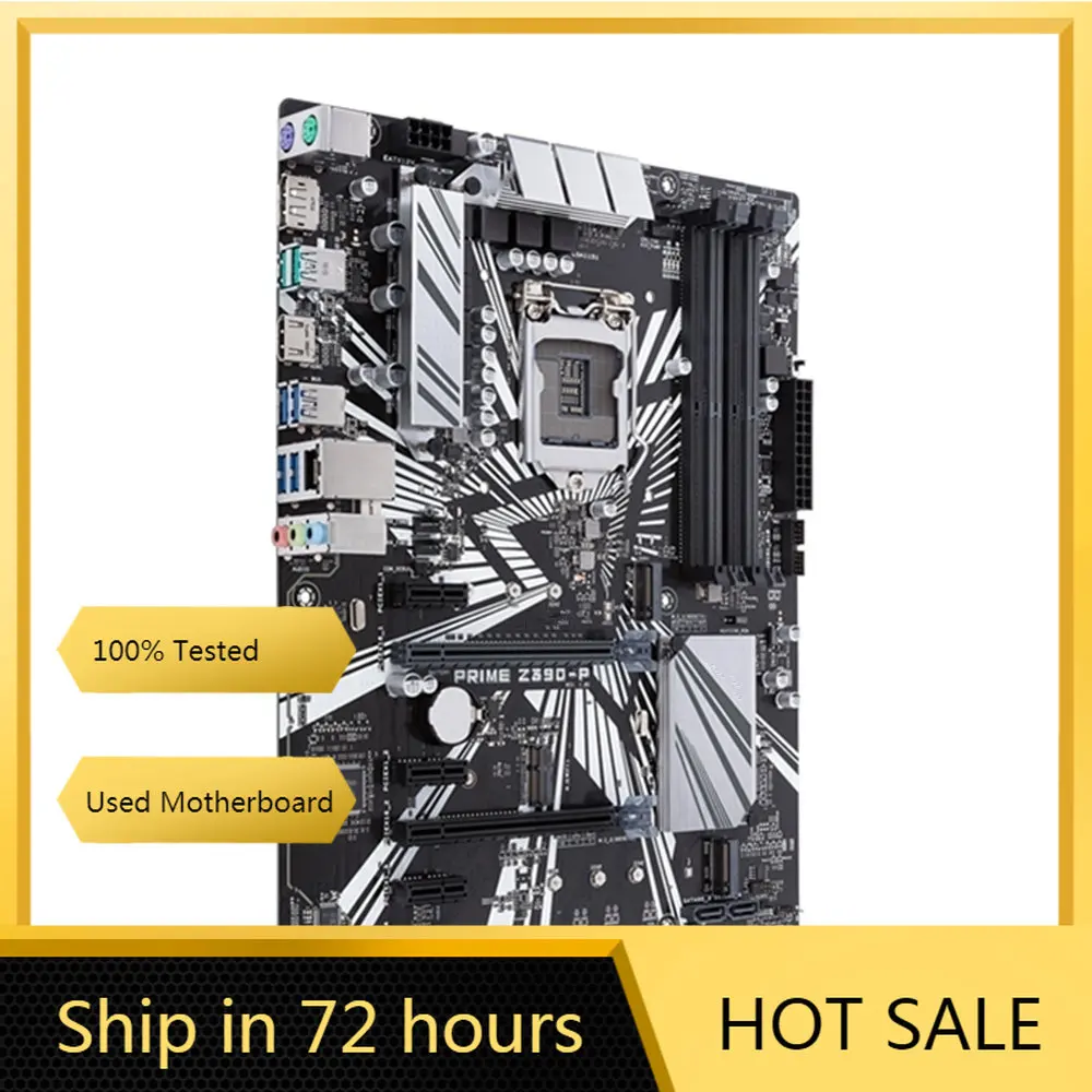 Б/у материнская плата для настольного компьютера PRIME Z390-P LGA 1151 Материнская Intel Z390 i3