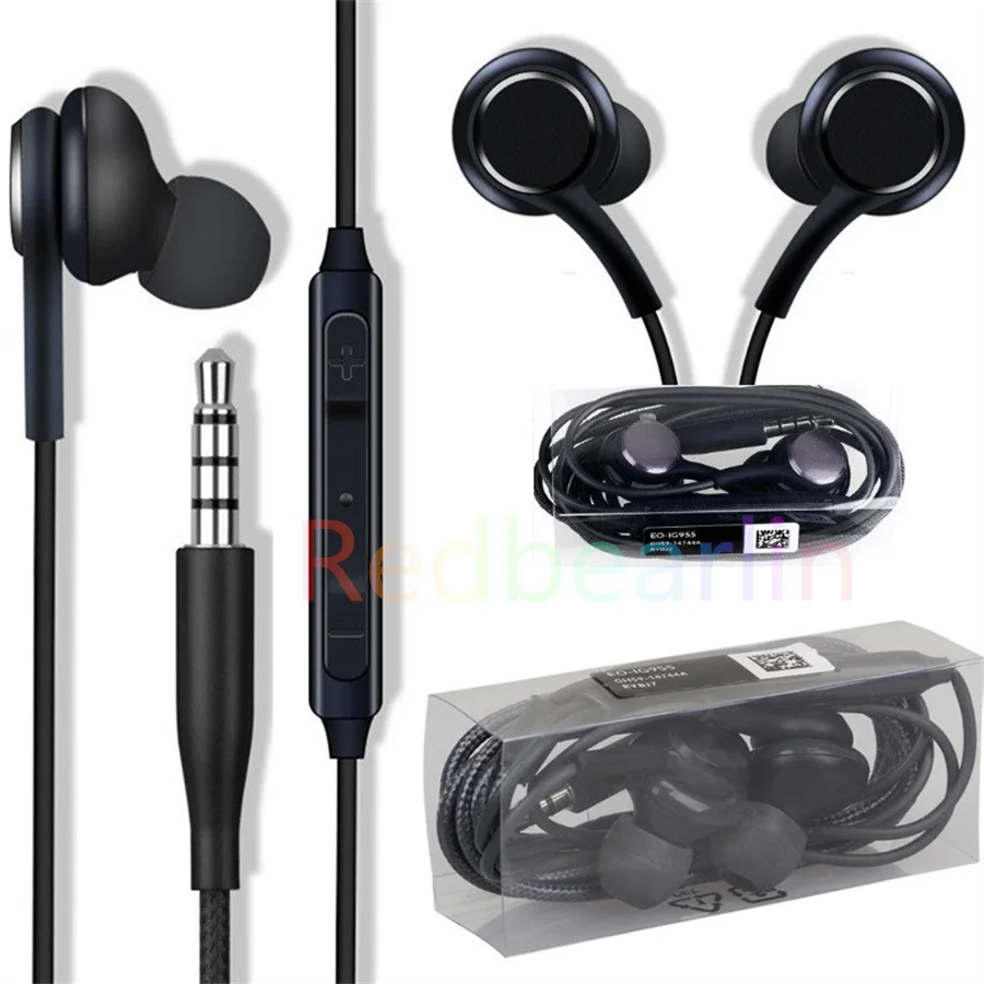 

20pcs/lot s8 earphone EO-IG955 in-ear 3.5mm Earphones Headphone With Microphone For Samsung S6 S7 edge s8 plus note 2 4 htc lg