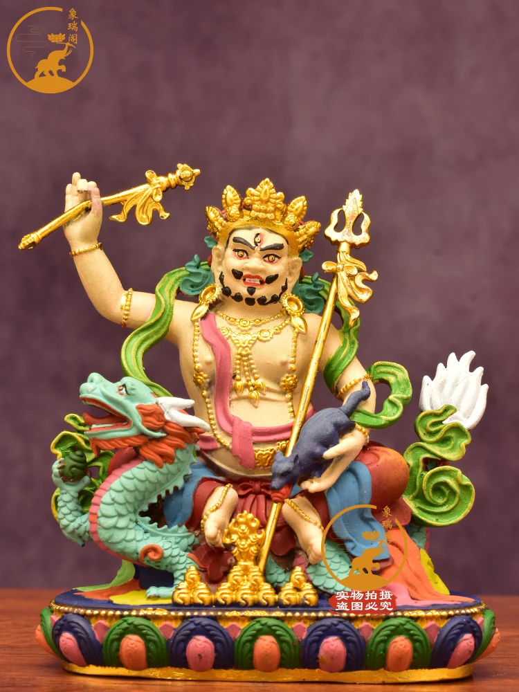 Эзотерический буддизм закрепляет статую Белого Бога богатства из чистой меди.