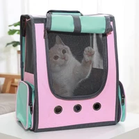 large capacity cat bag outdoor pet shoulder bag carriers backpack breathable portable travel transparent bag for small dogs cats