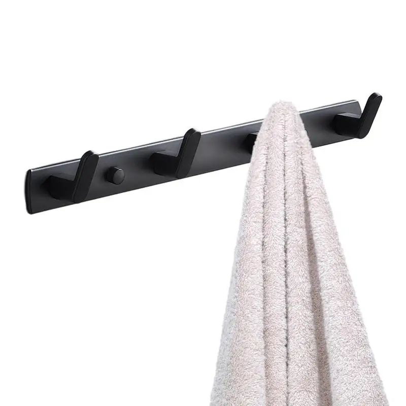 

Настенная вешалка для пальто с крючками, поворотный крючок для двери, не пробивается, сверхпрочный металлический крючок для пальто, рейка для шляп и пальто, стойка для пальто, настенное крепление
