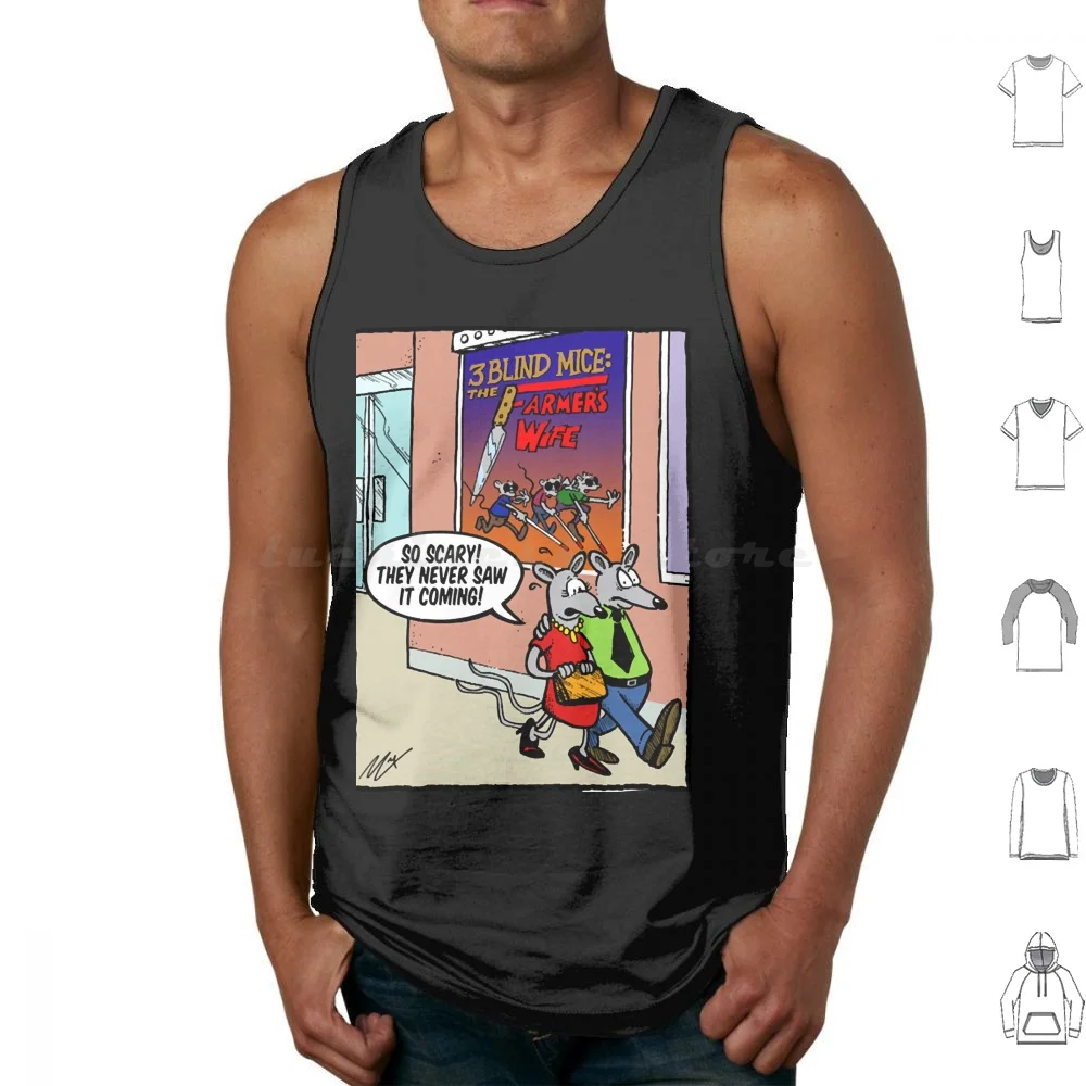 

Майка «Три слепых мыши» из фильма, жилет без рукавов, иллюстрация, забавная, Хэллоуин, ужас, фанаты, фильмы хоррор