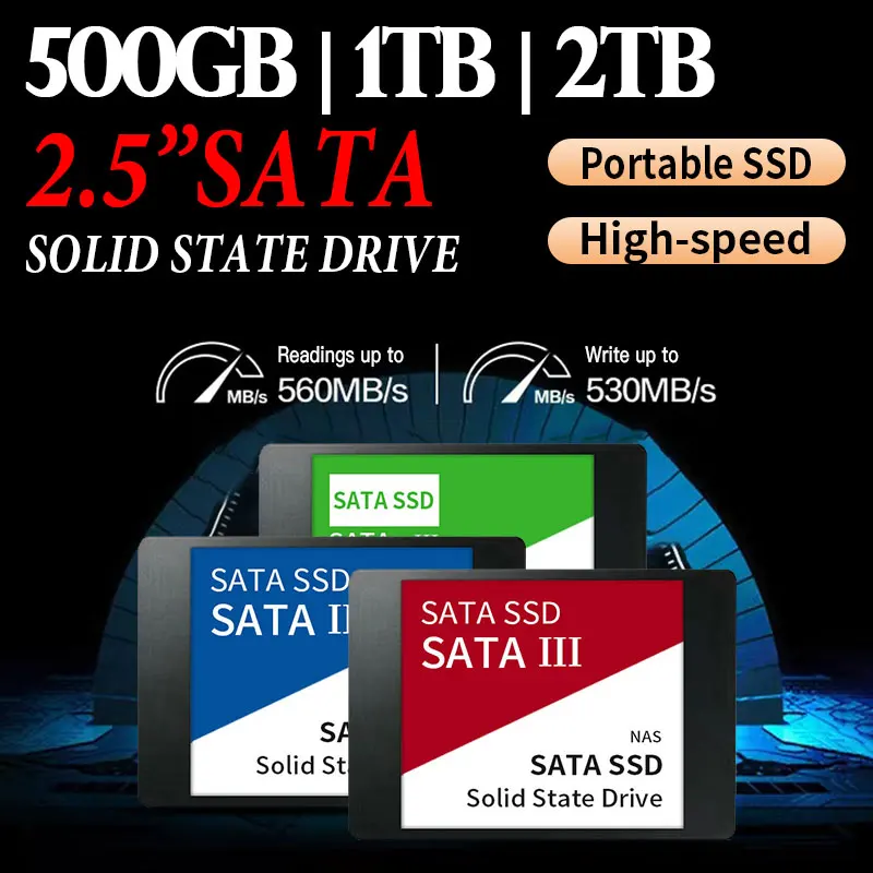Original 2TB SSD SATAIII 2.5" SSD Hard Disk 1TB 500GB High Speed Transfer HDD Internal Solid State Hard Drive for PC/Laptop Mac