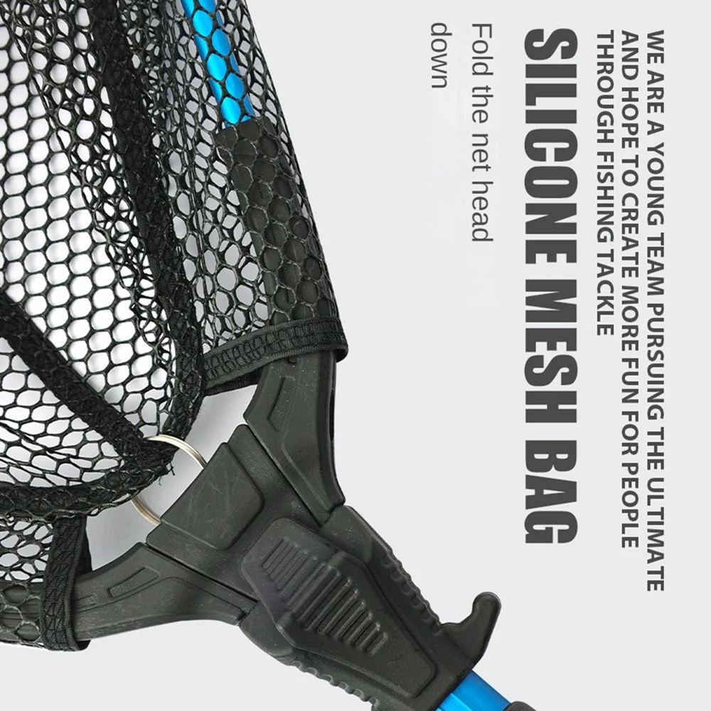 

Durable Scalable Portable Aluminum Alloy Triangle Reading Head Hook Design Hand Net Fishing Tools Well Tolerated Fold Practical