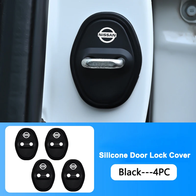 

4 шт. силиконовые накладки на замки дверей автомобиля для Nissan Qashqai X-Trail T32 T31 Juke J10 J11 Kicks Tiida Altima Nismo, аксессуары для интерьера