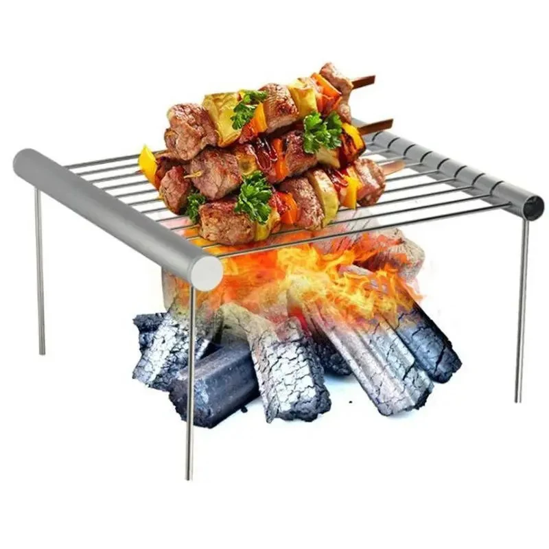 

Portable Stainless Steel BBQ Grill Folding BBQ Grill Mini Pocket BBQ Grill Barbecue Accessories For Home Park Folding BBQ Grill
