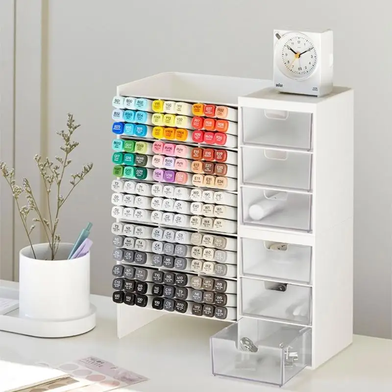 Штабелируемый органайзер для маркеров 6 сеток наклонные отделения ручек