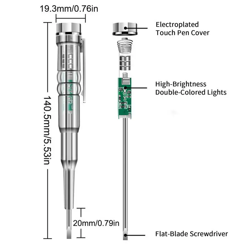 AC Non-Contact Voltage Tester Pen-Type Multimeter Professional Multimeter Pen Adjustable Sensitivity Outlet Circuit Tester LED images - 6