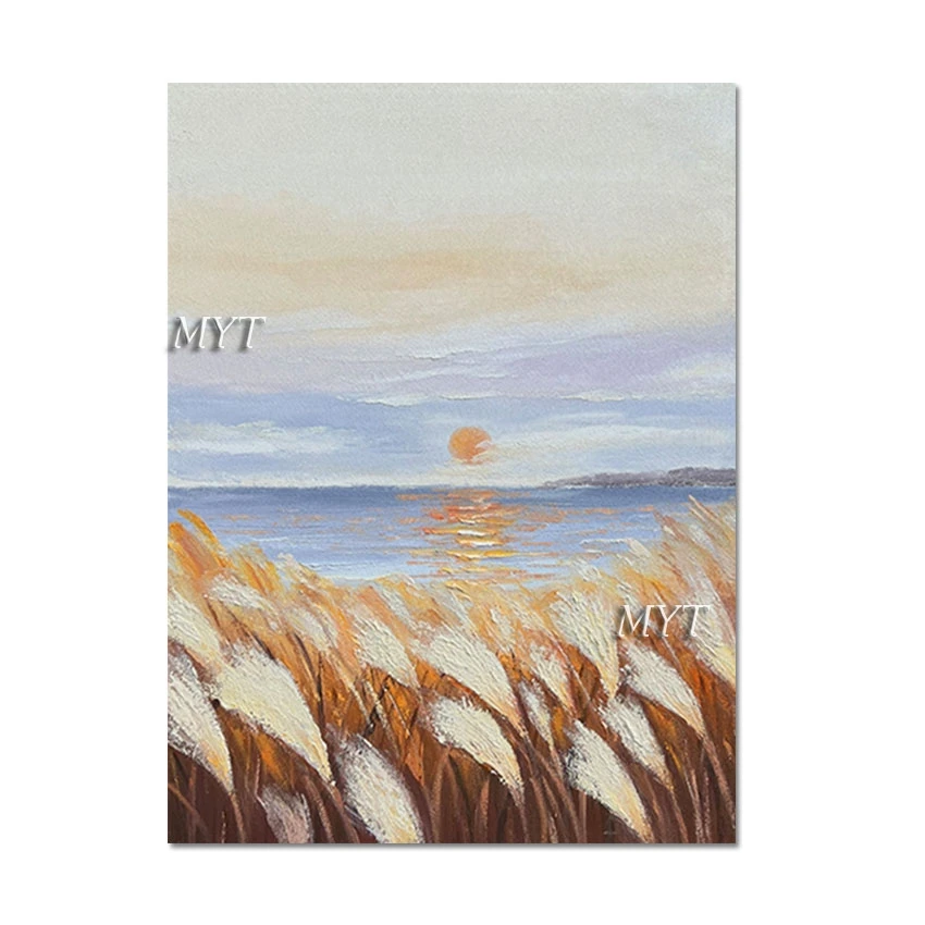 

Красивая абстрактная Гора восход солнца пейзаж настенная декоративная Холст Искусство ручной работы нож картина маслом картина без рамки