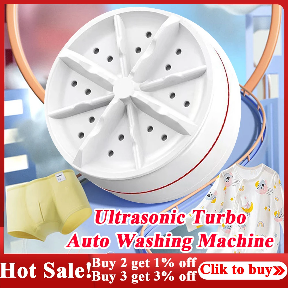 

Ultrasonic Turbo Auto Washing Machine Portable Mini Laundry for Intimate Clothes Socks Travel 18W Washer Mini Washing Machines