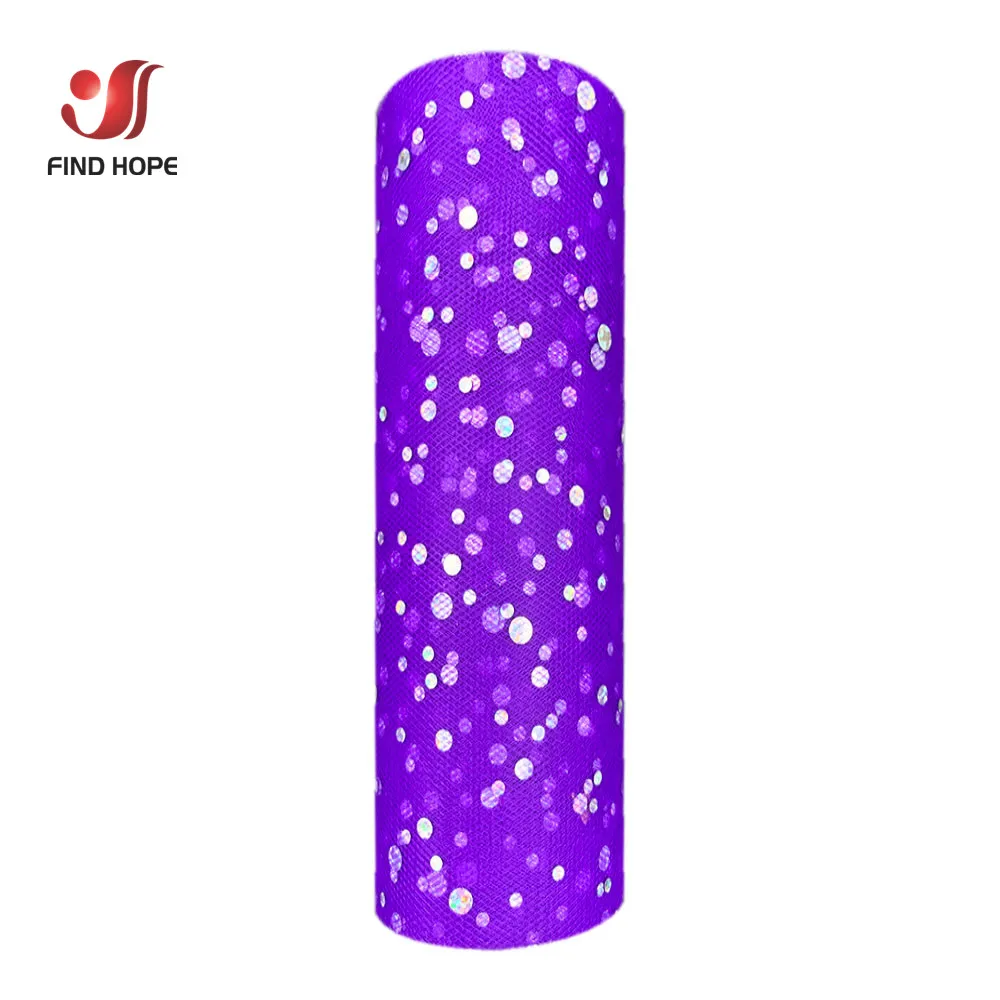 

Тюлевая рулонная катушка с блестками, 7 цветов