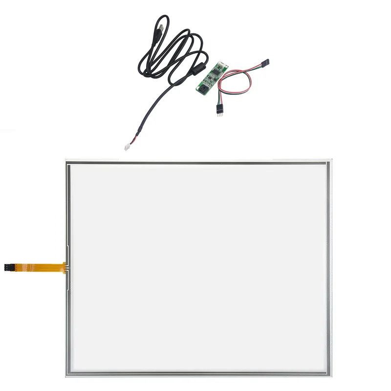 19-дюймовая 323 мм * 396 мм 323 мм * 396 мм 396*323 мм 396 мм * 323 мм 4-проводная резистивная сенсорная панель с комплектом USB-контроллера