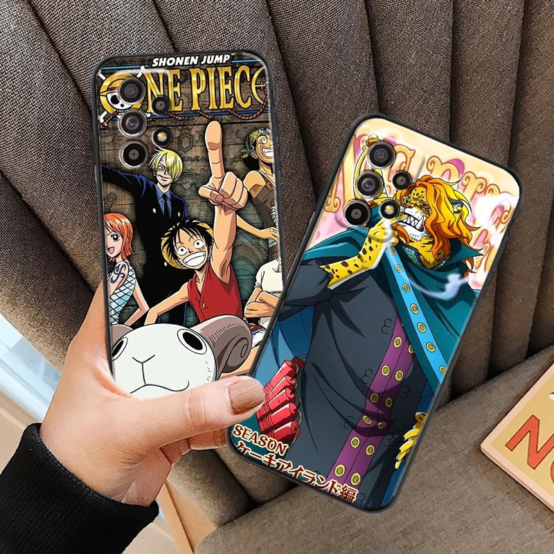 

Cartoon One Piece For Samsung S8 S9 Plus S10 S10E S20 S21 FE Lite Ultra Plus Phone Case Black Funda Coque Back Silicone Cover