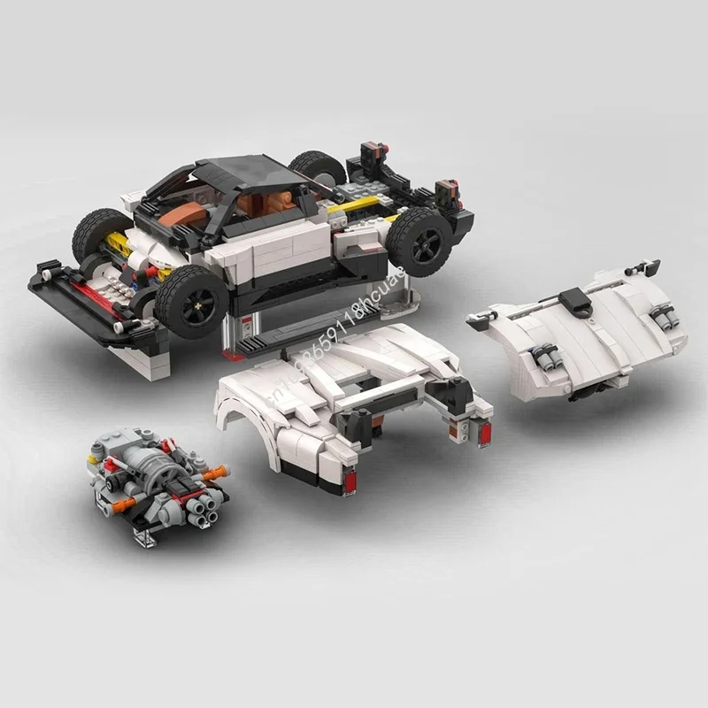 Фото Набор для сборки модели MOC Pagani Zonda Porscheed из 1458 деталей, конструктор, архитектурные блоки, креативная идея, кирпичики, рождественский подарок для детей №5
