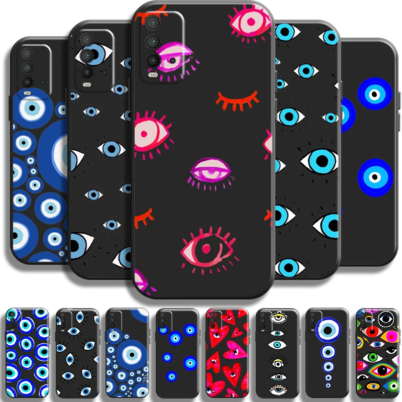 

Lucky Eye Blue Evil Eye Print For Xiaomi Redmi Note 11 11T 11S 10 10S 10T 9 9S 5G Redmi 10 9 9T 9A 9C Phone Case Cover