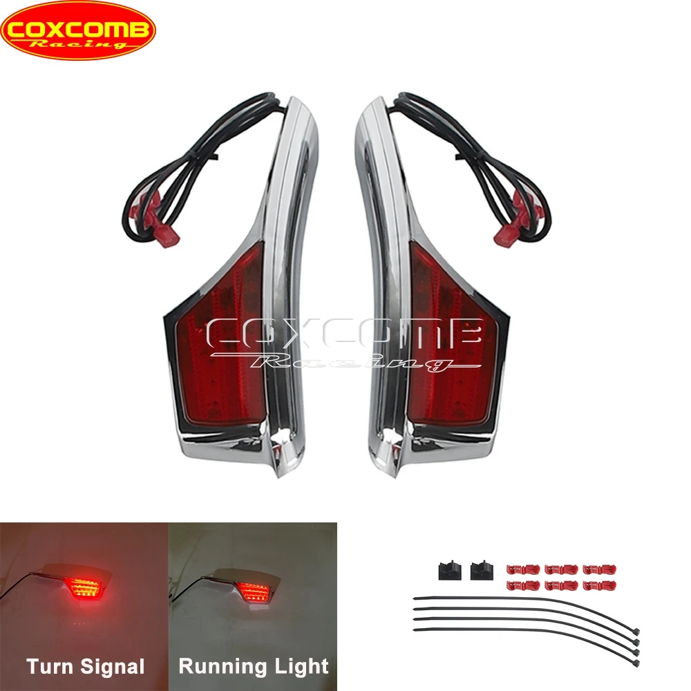 

Светодиодный светильник для пассажирского подлокотника, задние указатели поворота мотоцикла, декоративные задние фонари для Honda Gold Wing GL1800, левый и правый