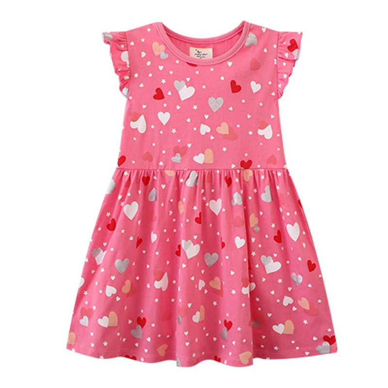 

Хлопковая одежда для девочек, новинка 2023, летние платья принцессы, детское платье с коротким рукавом, детское платье, детская одежда