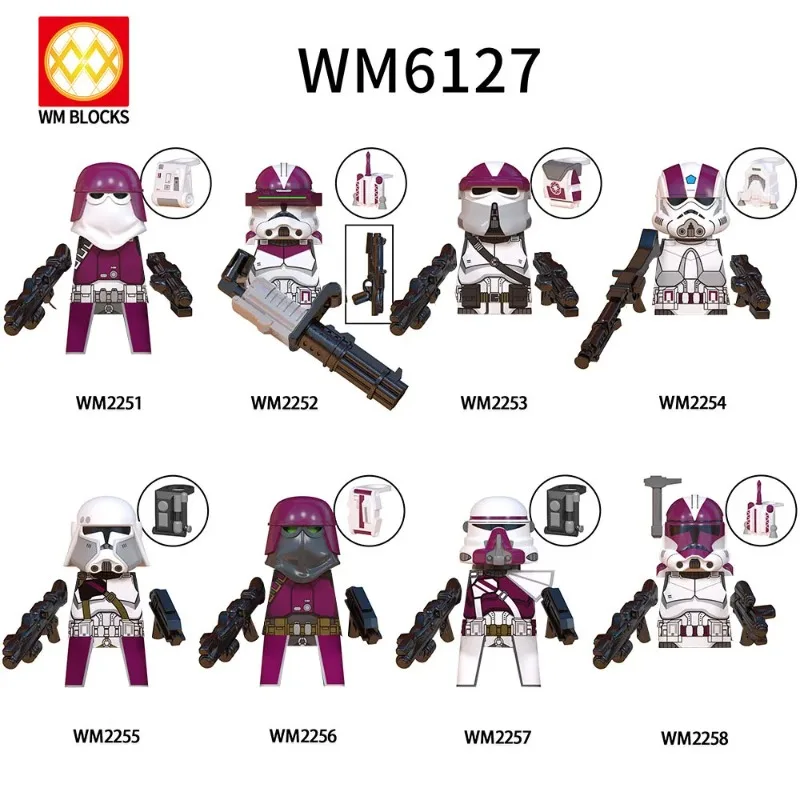 

WM6127 Clone Soldier Mini Robot Figure Building BricksBB8 Small Particle Building Blocks Toys Boy Anime Figure Minifigures
