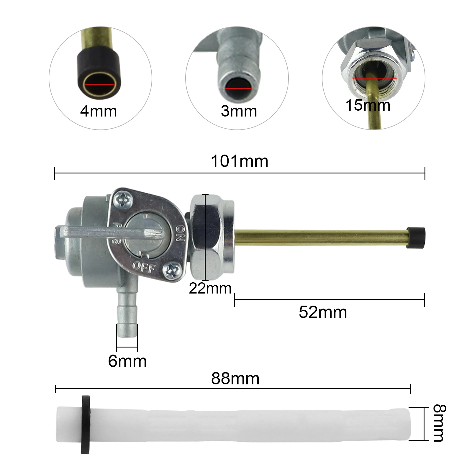 Переключатель топливного клапана M16 * 1 5 мм Petcock топливный кран для Honda CB550F CB750F Super