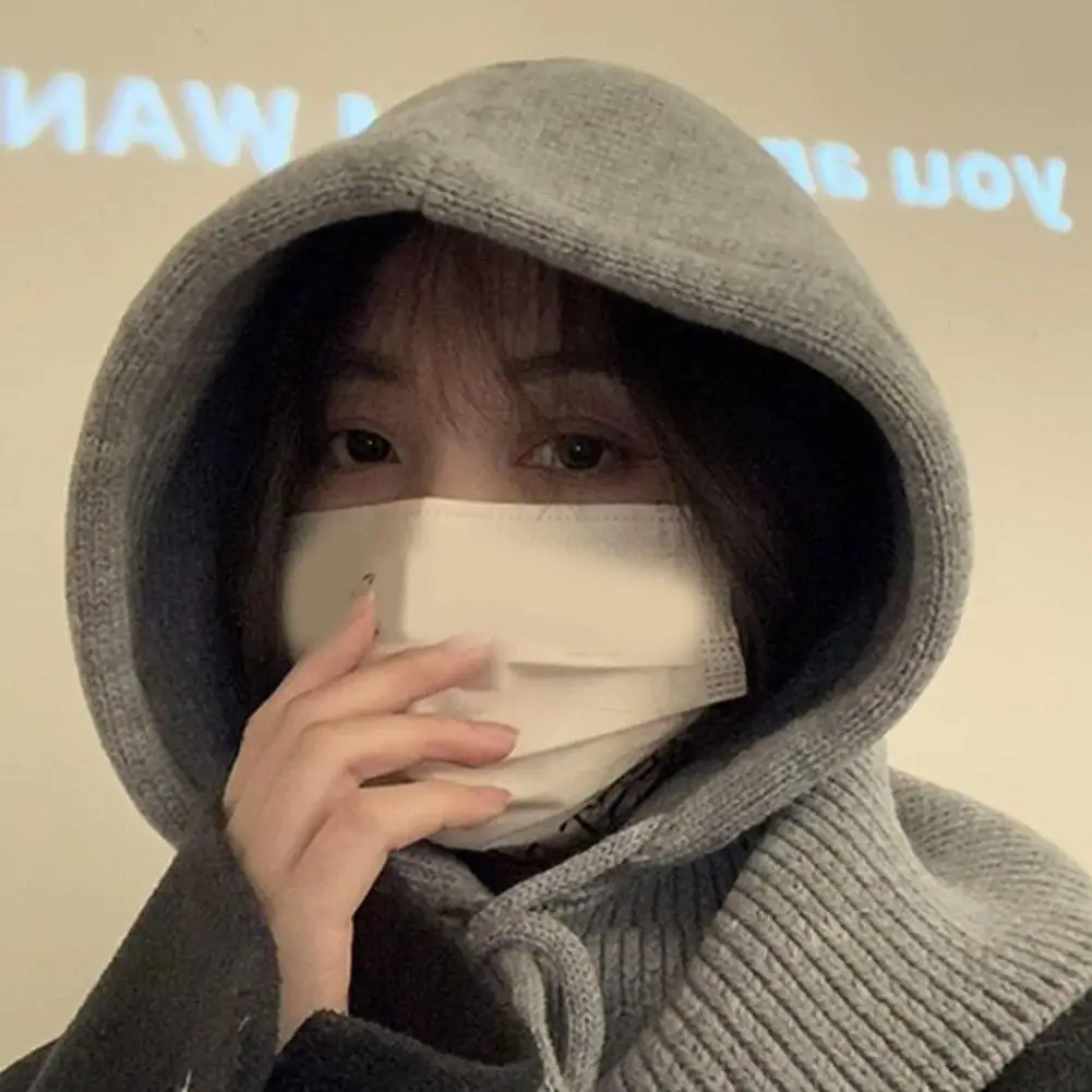 Женская зимняя балаклава с капюшоном цвет в ассортименте