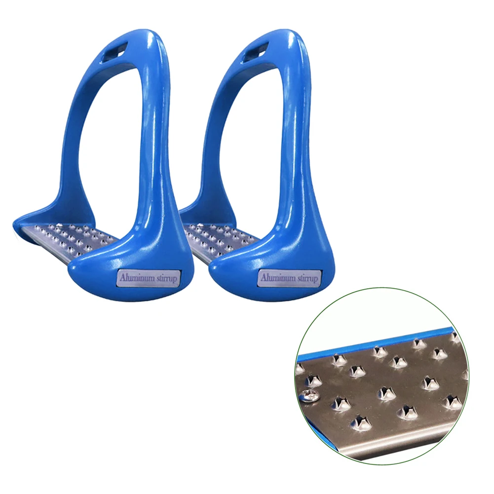 

1 Pair Aluminium Alloy Anti Slip Saddle Treads Horse Stirrups Lightweight Riding Pedal Durable Outdoor Sports Equestrian Safety