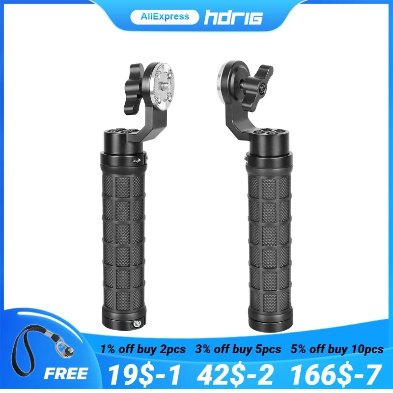 

HDRIG Adjustable Rubber Handgrip Kit With ARRI Rosette Magic Arm & Adjustable Central 15mm Railblock Adapter For Shoulder Rig