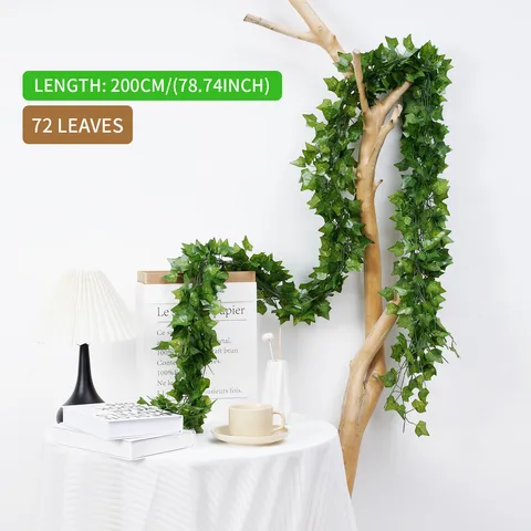 Искусственный плющ Uflower, 2 м, зеленый