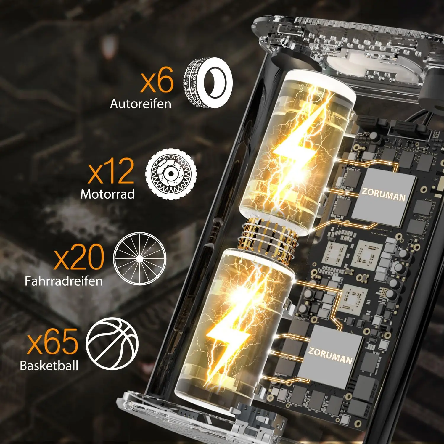 Миниатюрный Портативный Электронный воздушный насос 6000 мАч аккумулятор 150