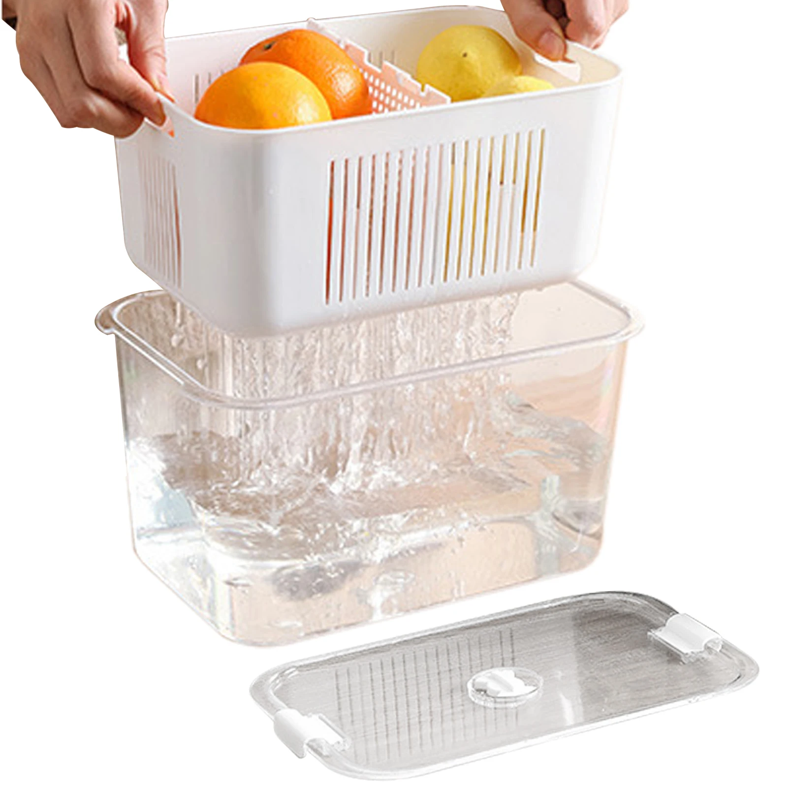 

Stackable Refrigerator Organizer Bins Fridge Refrigerator Organizer Bins For Vegetable & Fruit Freezer Organization Divided