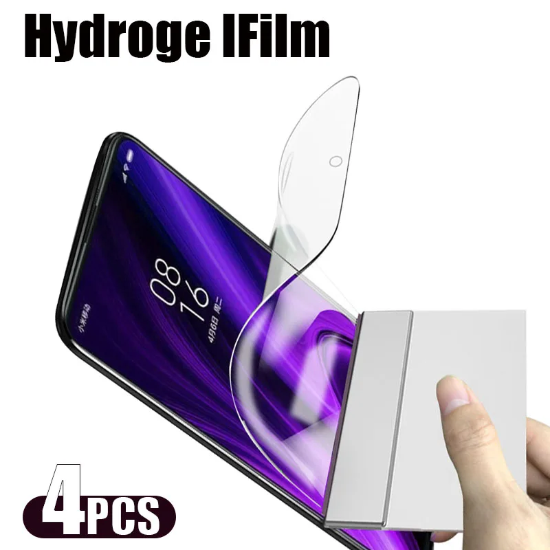

4pcs Hydrogel Film For Redmi Note 10 9 8 Pro Max 10T 9T 8T 10S 9S Protective Film For Redmi 9 8 9T 9C 9A 9AT 8A K40 Pro