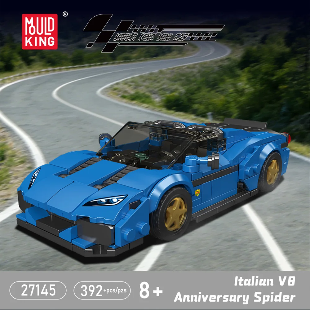 Фото Конструктор Mould King: Спортивный автомобиль Supercar (модель 27145-27148) — Итальянский V8, юбилейная серия, подарок, украшение для сборки №5